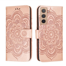 Load image into Gallery viewer, Sun Mandala Embossing Pattern Phone Leather Case with Holder &amp; Card Slots &amp; Wallet &amp; Lanyard, For Samsung Galaxy S22 5G, For Samsung Galaxy S22 Ultra 5G, For Samsung Galaxy S22+ 5G, For Xiaomi Redmi Note 11, For Xiaomi Redmi Note 11 Pro