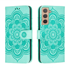 Load image into Gallery viewer, Sun Mandala Embossing Pattern Phone Leather Case with Holder &amp; Card Slots &amp; Wallet &amp; Lanyard, For Samsung Galaxy S22 5G, For Samsung Galaxy S22 Ultra 5G, For Samsung Galaxy S22+ 5G, For Xiaomi Redmi Note 11, For Xiaomi Redmi Note 11 Pro
