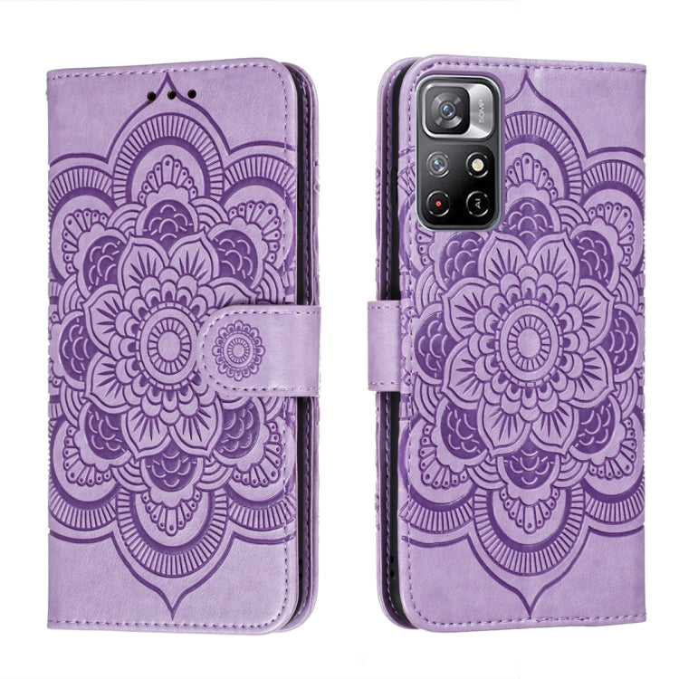 Sun Mandala Embossing Pattern Phone Leather Case with Holder & Card Slots & Wallet & Lanyard, For Samsung Galaxy S22 5G, For Samsung Galaxy S22 Ultra 5G, For Samsung Galaxy S22+ 5G, For Xiaomi Redmi Note 11, For Xiaomi Redmi Note 11 Pro