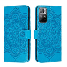 Load image into Gallery viewer, Sun Mandala Embossing Pattern Phone Leather Case with Holder &amp; Card Slots &amp; Wallet &amp; Lanyard, For Samsung Galaxy S22 5G, For Samsung Galaxy S22 Ultra 5G, For Samsung Galaxy S22+ 5G, For Xiaomi Redmi Note 11, For Xiaomi Redmi Note 11 Pro