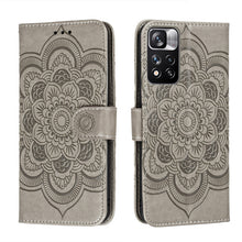 Load image into Gallery viewer, Sun Mandala Embossing Pattern Phone Leather Case with Holder &amp; Card Slots &amp; Wallet &amp; Lanyard, For Samsung Galaxy S22 5G, For Samsung Galaxy S22 Ultra 5G, For Samsung Galaxy S22+ 5G, For Xiaomi Redmi Note 11, For Xiaomi Redmi Note 11 Pro