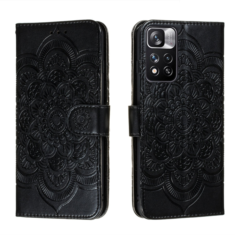 Sun Mandala Embossing Pattern Phone Leather Case with Holder & Card Slots & Wallet & Lanyard, For Samsung Galaxy S22 5G, For Samsung Galaxy S22 Ultra 5G, For Samsung Galaxy S22+ 5G, For Xiaomi Redmi Note 11, For Xiaomi Redmi Note 11 Pro