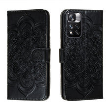 Load image into Gallery viewer, Sun Mandala Embossing Pattern Phone Leather Case with Holder &amp; Card Slots &amp; Wallet &amp; Lanyard, For Samsung Galaxy S22 5G, For Samsung Galaxy S22 Ultra 5G, For Samsung Galaxy S22+ 5G, For Xiaomi Redmi Note 11, For Xiaomi Redmi Note 11 Pro