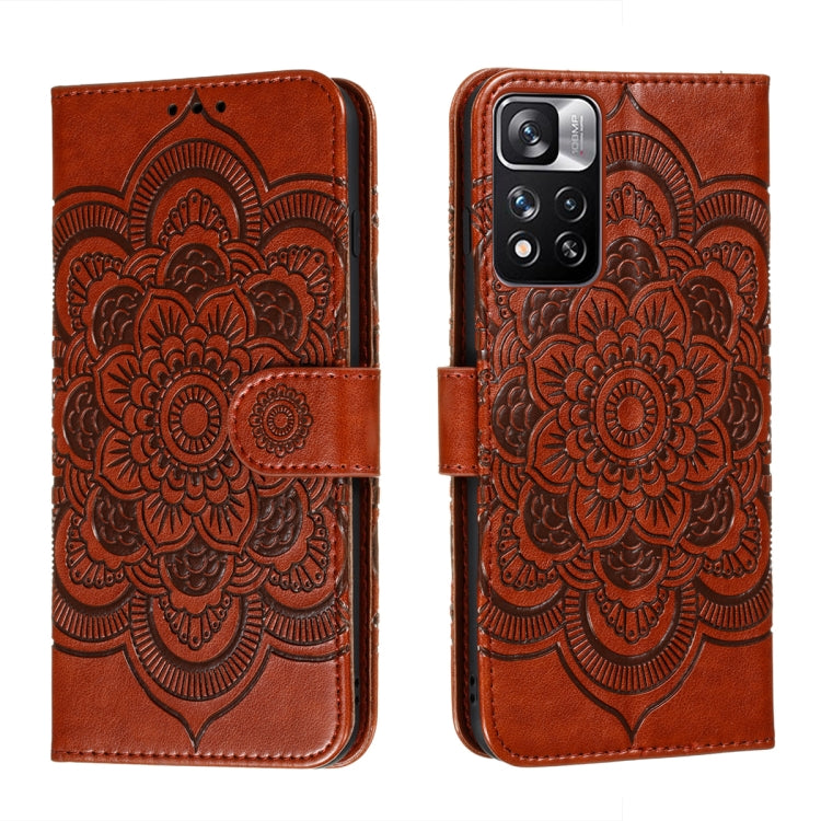 Sun Mandala Embossing Pattern Phone Leather Case with Holder & Card Slots & Wallet & Lanyard, For Samsung Galaxy S22 5G, For Samsung Galaxy S22 Ultra 5G, For Samsung Galaxy S22+ 5G, For Xiaomi Redmi Note 11, For Xiaomi Redmi Note 11 Pro