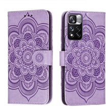 Load image into Gallery viewer, Sun Mandala Embossing Pattern Phone Leather Case with Holder &amp; Card Slots &amp; Wallet &amp; Lanyard, For Samsung Galaxy S22 5G, For Samsung Galaxy S22 Ultra 5G, For Samsung Galaxy S22+ 5G, For Xiaomi Redmi Note 11, For Xiaomi Redmi Note 11 Pro