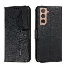 Load image into Gallery viewer, Feather Pattern Litchi Texture Leather Phone Case with Holder &amp; Card Slots &amp; Wallet, For Samsung Galaxy S22 5G, For Samsung Galaxy S22 Ultra 5G, For Samsung Galaxy S22+ 5G, For Xiaomi Redmi Note 11, For Xiaomi Redmi Note 11 Pro