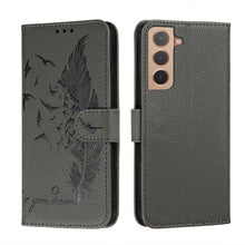 Load image into Gallery viewer, Feather Pattern Litchi Texture Leather Phone Case with Holder &amp; Card Slots &amp; Wallet, For Samsung Galaxy S22 5G, For Samsung Galaxy S22 Ultra 5G, For Samsung Galaxy S22+ 5G, For Xiaomi Redmi Note 11, For Xiaomi Redmi Note 11 Pro