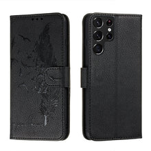 Load image into Gallery viewer, Feather Pattern Litchi Texture Leather Phone Case with Holder &amp; Card Slots &amp; Wallet, For Samsung Galaxy S22 5G, For Samsung Galaxy S22 Ultra 5G, For Samsung Galaxy S22+ 5G, For Xiaomi Redmi Note 11, For Xiaomi Redmi Note 11 Pro
