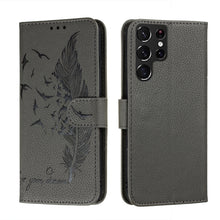 Load image into Gallery viewer, Feather Pattern Litchi Texture Leather Phone Case with Holder &amp; Card Slots &amp; Wallet, For Samsung Galaxy S22 5G, For Samsung Galaxy S22 Ultra 5G, For Samsung Galaxy S22+ 5G, For Xiaomi Redmi Note 11, For Xiaomi Redmi Note 11 Pro