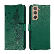 Load image into Gallery viewer, Feather Pattern Litchi Texture Leather Phone Case with Holder &amp; Card Slots &amp; Wallet, For Samsung Galaxy S22 5G, For Samsung Galaxy S22 Ultra 5G, For Samsung Galaxy S22+ 5G, For Xiaomi Redmi Note 11, For Xiaomi Redmi Note 11 Pro
