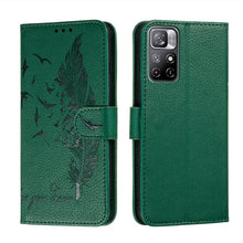 Load image into Gallery viewer, Feather Pattern Litchi Texture Leather Phone Case with Holder &amp; Card Slots &amp; Wallet, For Samsung Galaxy S22 5G, For Samsung Galaxy S22 Ultra 5G, For Samsung Galaxy S22+ 5G, For Xiaomi Redmi Note 11, For Xiaomi Redmi Note 11 Pro