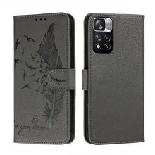 Load image into Gallery viewer, Feather Pattern Litchi Texture Leather Phone Case with Holder &amp; Card Slots &amp; Wallet, For Samsung Galaxy S22 5G, For Samsung Galaxy S22 Ultra 5G, For Samsung Galaxy S22+ 5G, For Xiaomi Redmi Note 11, For Xiaomi Redmi Note 11 Pro