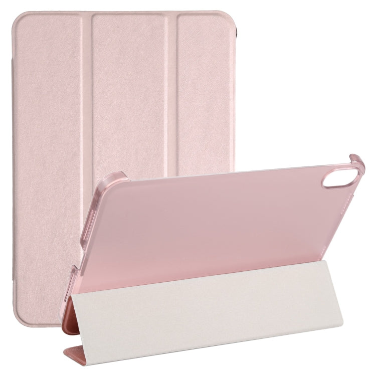 Silk Texture Three-fold Horizontal Flip Leather Tablet Case with Holder, For iPad mini 2024 / mini 6