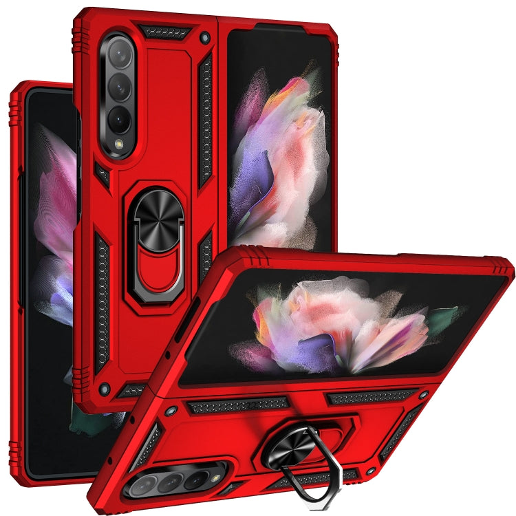 Shockproof TPU + PC Phone Case with Rotating Holder, For Samsung Galaxy Z Fold3 5G
