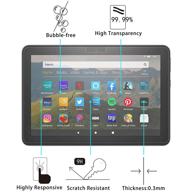 2 PCS 9H 2.5D Explosion-proof Tempered Tablet Glass Film, For Amazon Kindle Fire HD 8 2020  / 2022(2 PCS), For Amazon Kindle Fire HD 10 2019 (2 PCS), For Xiaomi Mi Pad 3 (2 PCS), For Amazon Kindle Fire 7 2019 (2 PCS), For Xiaomi Mi Pad 4 (2 PCS)       ...