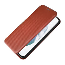 Load image into Gallery viewer, Carbon Fiber Texture Magnetic Horizontal Flip Leather Phone Case, For Samsung Galaxy S22, For Samsung Galaxy S22+