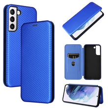 Load image into Gallery viewer, Carbon Fiber Texture Magnetic Horizontal Flip Leather Phone Case, For Samsung Galaxy S22, For Samsung Galaxy S22+