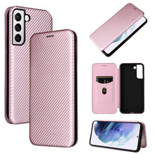 Load image into Gallery viewer, Carbon Fiber Texture Magnetic Horizontal Flip Leather Phone Case, For Samsung Galaxy S22, For Samsung Galaxy S22+