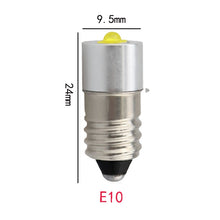 Load image into Gallery viewer, 3W 1 LED 3535 SMD 150-200 LM LED Flashlight, E10, P13.5S, E10 White Light, P13.5S White Light