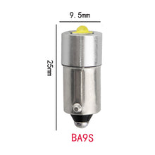 Load image into Gallery viewer, BA9S 3W 1 LED 3535 SMD 150-200 LM LED Flashlight, 6-28V, BA9S White Light, BA9S