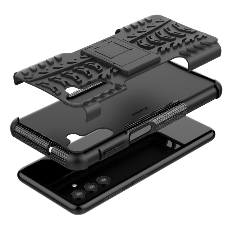 Tire Texture Shockproof TPU+PC Phone Case with Holder, For Samsung Galaxy A13 5G, For Samsung Galaxy S22 5G, For Samsung Galaxy S22+ 5G