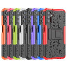 Load image into Gallery viewer, Tire Texture Shockproof TPU+PC Phone Case with Holder, For Samsung Galaxy A13 5G, For Samsung Galaxy S22 5G, For Samsung Galaxy S22+ 5G