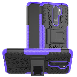 Tire Texture Shockproof TPU+PC Protective Case with Holder, For Xiaomi Redmi Note 8 Pro, For Xiaomi Redmi Note 8