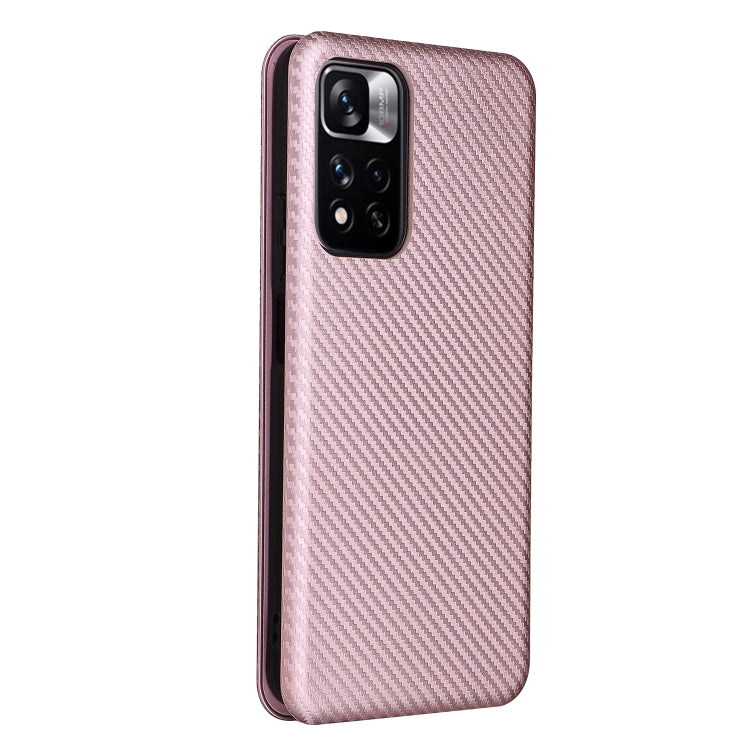 Carbon Fiber Texture Magnetic Horizontal Flip PU Phone Case, For Xiaomi Redmi Note 11 Pro / Note 11 Pro+, For ZTE Blade V30