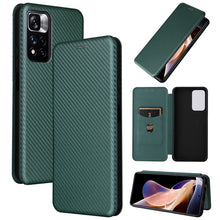 Load image into Gallery viewer, Carbon Fiber Texture Magnetic Horizontal Flip PU Phone Case, For Xiaomi Redmi Note 11 Pro / Note 11 Pro+, For ZTE Blade V30