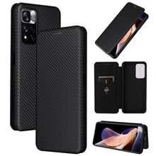 Load image into Gallery viewer, Carbon Fiber Texture Magnetic Horizontal Flip PU Phone Case, For Xiaomi Redmi Note 11 Pro / Note 11 Pro+, For ZTE Blade V30