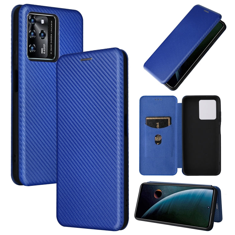 Carbon Fiber Texture Magnetic Horizontal Flip PU Phone Case, For Xiaomi Redmi Note 11 Pro / Note 11 Pro+, For ZTE Blade V30