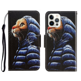3D Colored Drawing Horizontal Flip Leather Phone Case, For iPhone 13 Pro Max