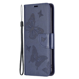 Two Butterflies Embossing Pattern Horizontal Flip Leather Phone Case with Holder & Card Slot & Wallet & Lanyard, For Xiaomi Redmi Note 11 5G, For Samsung Galaxy S22+ 5G, For Samsung Galaxy S22 Ultra 5G, For Samsung Galaxy S22 5G