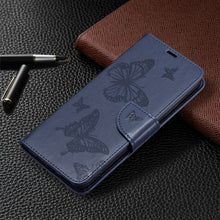 Load image into Gallery viewer, Two Butterflies Embossing Pattern Horizontal Flip Leather Phone Case with Holder &amp; Card Slot &amp; Wallet &amp; Lanyard, For Xiaomi Redmi Note 11 5G, For Samsung Galaxy S22+ 5G, For Samsung Galaxy S22 Ultra 5G, For Samsung Galaxy S22 5G