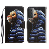 3D Colored Drawing Horizontal Flip Leather Phone Case, For Samsung Galaxy S21 FE 5G, For Samsung Galaxy S22 5G, For Samsung Galaxy S22+ 5G