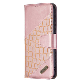 Matching Color Crocodile Texture Horizontal Flip Leather Phone Case with Wallet & Holder & Card Slots, For Xiaomi Redmi Note 11 5G