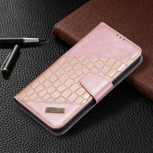 Load image into Gallery viewer, Matching Color Crocodile Texture Horizontal Flip Leather Phone Case with Wallet &amp; Holder &amp; Card Slots, For Xiaomi Redmi Note 11 5G