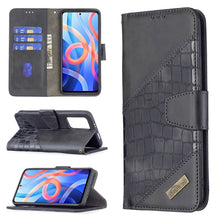 Load image into Gallery viewer, Matching Color Crocodile Texture Horizontal Flip Leather Phone Case with Wallet &amp; Holder &amp; Card Slots, For Xiaomi Redmi Note 11 5G