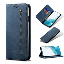Load image into Gallery viewer, Denim Texture Casual Style Horizontal Flip Leather Case with Holder &amp; Card Slots &amp; Wallet, For Samsung Galaxy S22 5G, For Samsung Galaxy S22+ 5G, For Samsung Galaxy S22 Ultra 5G