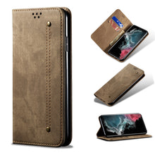 Load image into Gallery viewer, Denim Texture Casual Style Horizontal Flip Leather Case with Holder &amp; Card Slots &amp; Wallet, For Samsung Galaxy S22 5G, For Samsung Galaxy S22+ 5G, For Samsung Galaxy S22 Ultra 5G