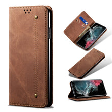Load image into Gallery viewer, Denim Texture Casual Style Horizontal Flip Leather Case with Holder &amp; Card Slots &amp; Wallet, For Samsung Galaxy S22 5G, For Samsung Galaxy S22+ 5G, For Samsung Galaxy S22 Ultra 5G