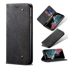 Load image into Gallery viewer, Denim Texture Casual Style Horizontal Flip Leather Case with Holder &amp; Card Slots &amp; Wallet, For Samsung Galaxy S22 5G, For Samsung Galaxy S22+ 5G, For Samsung Galaxy S22 Ultra 5G