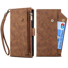 Load image into Gallery viewer, Retro Frosted Horizontal Flip Leather Phone Case with Holder &amp; Card Slot &amp; Wallet &amp; Zipper Pocket &amp; Lanyard, For Samsung Galaxy S22 5G, For Samsung Galaxy S22+ 5G, For Samsung Galaxy S22 Ultra 5G