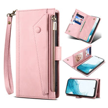 Load image into Gallery viewer, Retro Frosted Horizontal Flip Leather Phone Case with Holder &amp; Card Slot &amp; Wallet &amp; Zipper Pocket &amp; Lanyard, For Samsung Galaxy S22 5G, For Samsung Galaxy S22+ 5G, For Samsung Galaxy S22 Ultra 5G
