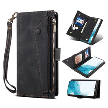Load image into Gallery viewer, Retro Frosted Horizontal Flip Leather Phone Case with Holder &amp; Card Slot &amp; Wallet &amp; Zipper Pocket &amp; Lanyard, For Samsung Galaxy S22 5G, For Samsung Galaxy S22+ 5G, For Samsung Galaxy S22 Ultra 5G