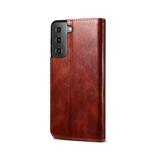 Load image into Gallery viewer, Simple Wax Crazy Horse Texture Horizontal Flip Leather Phone Case with Card Slots &amp; Holder, For Samsung Galaxy S22 5G, For Samsung Galaxy S22+ 5G, For Samsung Galaxy S22 Ultra 5G