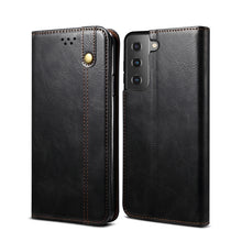 Load image into Gallery viewer, Simple Wax Crazy Horse Texture Horizontal Flip Leather Phone Case with Card Slots &amp; Holder, For Samsung Galaxy S22 5G, For Samsung Galaxy S22+ 5G, For Samsung Galaxy S22 Ultra 5G