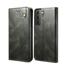 Load image into Gallery viewer, Simple Wax Crazy Horse Texture Horizontal Flip Leather Phone Case with Card Slots &amp; Holder, For Samsung Galaxy S22 5G, For Samsung Galaxy S22+ 5G, For Samsung Galaxy S22 Ultra 5G