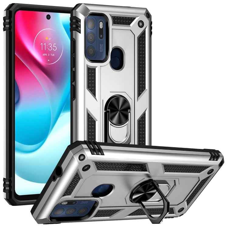 Shockproof TPU + PC Phone Case with 360 Degree Rotating Holder, For Motorola Moto G60s, For Xiaomi Redmi 10