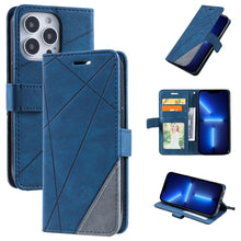 Load image into Gallery viewer, Skin Feel Splicing Horizontal Flip Leather Phone Case, For iPhone 13 Pro Max, For iPhone 13 Pro, For iPhone 13, For iPhone 13 mini